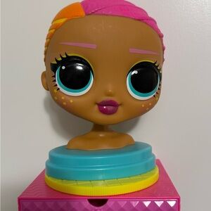 Colorful LOL Doll Head jewelry case